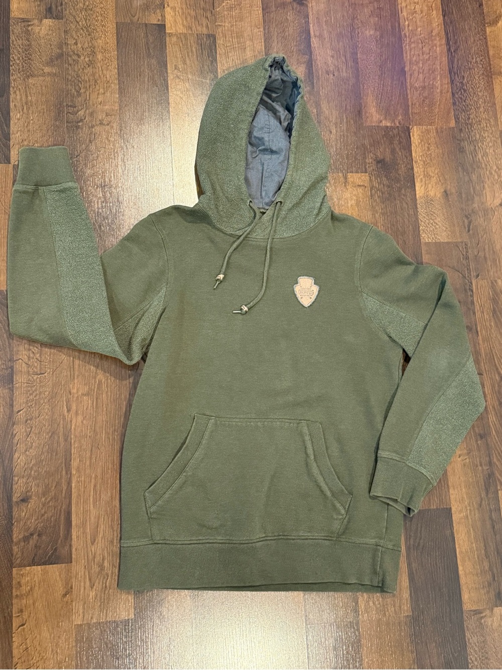 Dravus Men's Olive Green Hooded Sweatshirt (size MED)